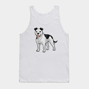 Dog - American Staffordshire Terrier - Natural Black and White Tank Top